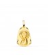 Medalla Virgen Niña Tallada Oro 18K 19 MM Tonel