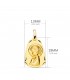 Medalla Virgen Niña Tallada Oro 18K 19 MM Tonel