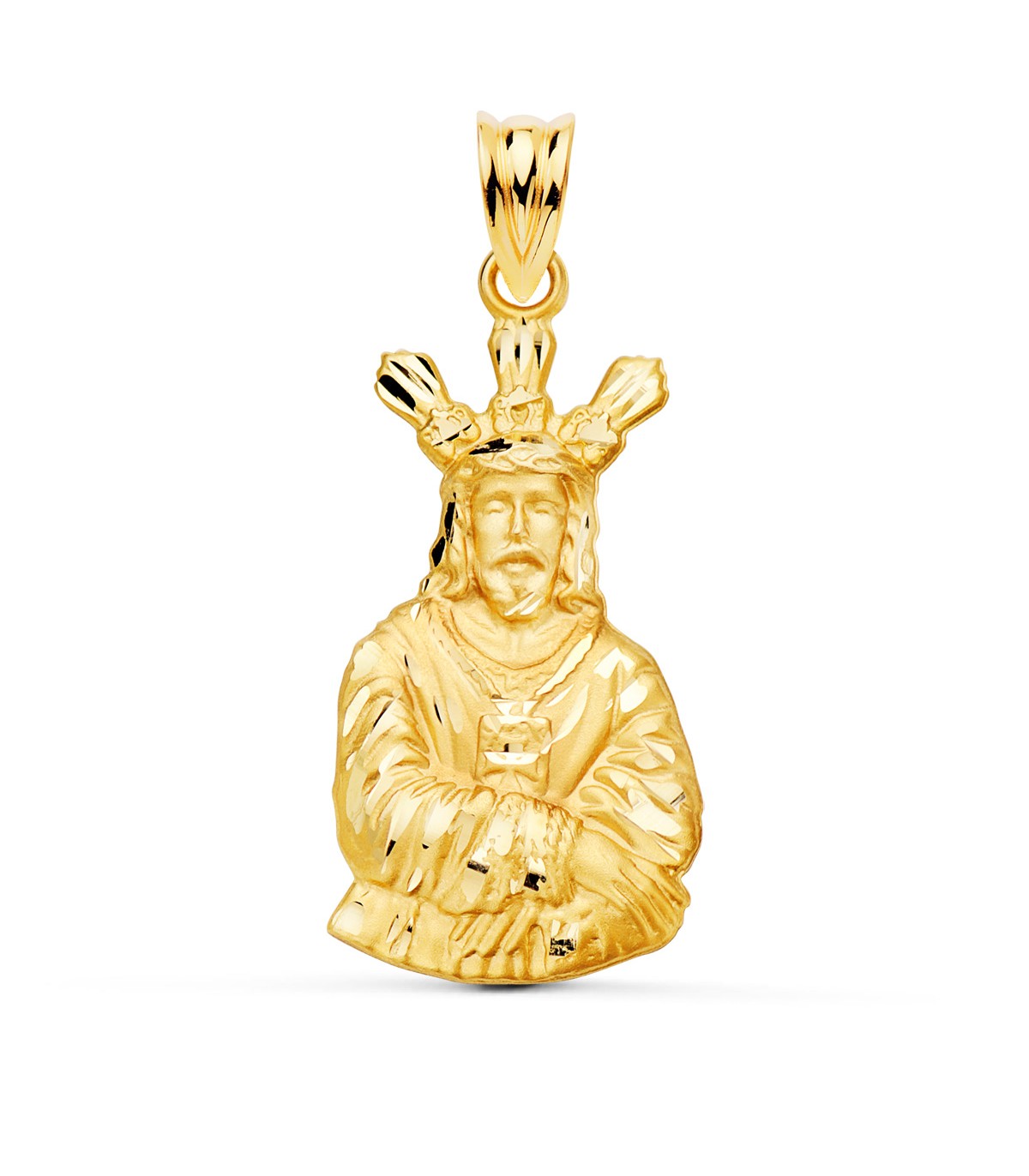 Medalla Silueta Nuestro Padre Jesús Cautivo Oro 18K 28 mm - Comprar joyas online