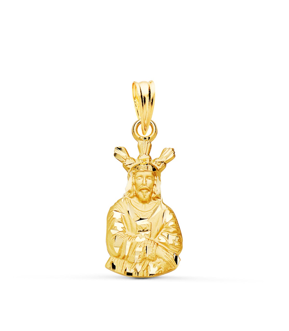 Médaille Silhouette Jésus Christ Captif Or 18K 18mm