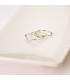 Bagues en or blanc et or jaune avec diamants pour femme. Modèle Hepburn or blanc.