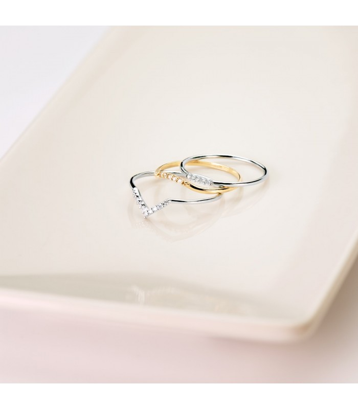 Colección de anillos con diamantes. Anillos de mujer en oro 18 kilates. Joyería online.