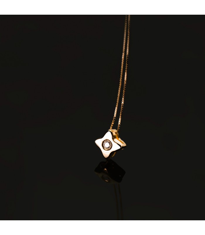 Gargantilla Estrella Diamantes 0.050 Qtes. Oro Amarillo 18K - collar con diamantes para mujer