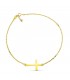 Pulsera Tobillera Oro 18K Cruz - coprar online tobilleras para mujer