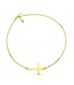Fußkette Gold 750 Kreuz