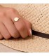 Anillo Sign Sello Mujer Redondo Oro 18K - joyas personalizadas - anillo personalizable iniciales