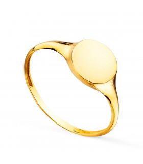 Anillo Sign Sello Mujer Redondo Oro 18K - joyas personalizadas - anillo personalizable iniciales