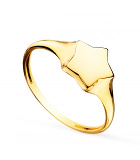 Anillo Sign Sello Mujer Redondo Oro 18K - joyas personalizadas - anillo personalizable iniciales