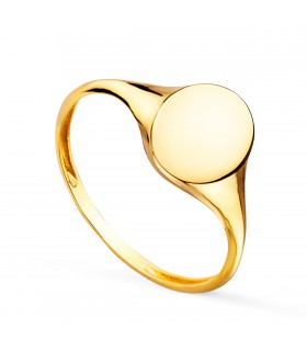 Anillo Sello Mujer Oval Oro 18K - joyas personalizadas - anillo personalizable iniciales