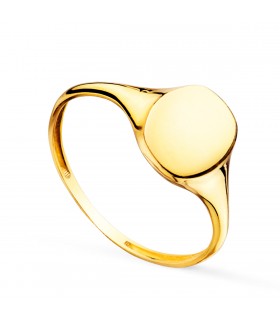 Anillo Sello Mujer Tonel Oro 18K - joyas personalizadas - anillo personalizable iniciales