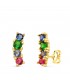 Pendientes Multicolor Oro Amarillo 18K| pendientes de oreja modernos, comprar online pendientes de oro