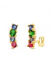 Orecchini multicolore oro giallo 18kt