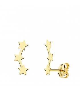 Pendientes Trepadores Oro 18K Mini Estrellas  joyería online regalo mujer