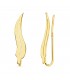 Paar Ohrklemmen Blatt | Design Ear Climber, Ohrkletterer, Ohrmanschette - Ohrringe Gold 18K Damen