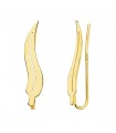 Grimpeurs d'oreilles Feuille Eucalyptus Or 18K