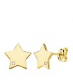 Pendientes Space Oro Amarillo 18K Estrella 8 mm