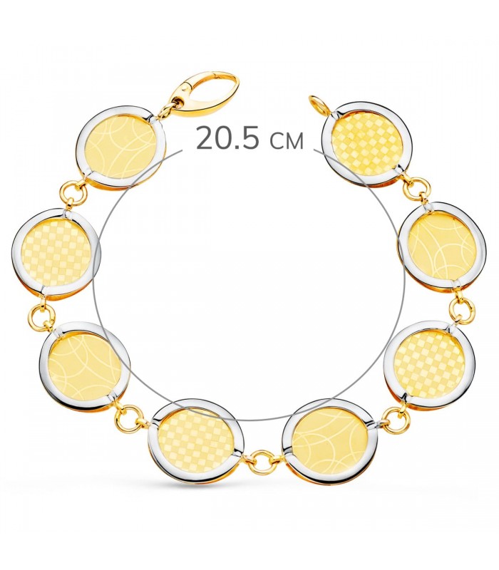 Pulsera Mujer Oro Bicolor 18K Fancy