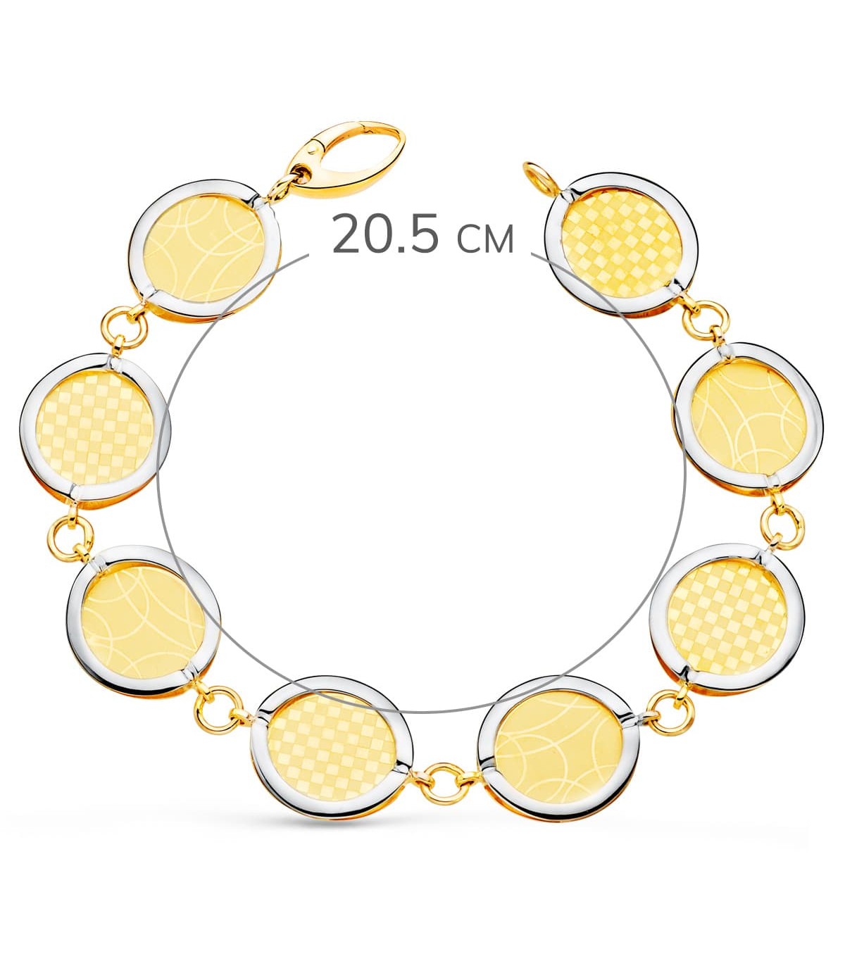 Pulsera Mujer Oro Bicolor 18K Fancy
