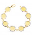 Pulsera Mujer Oro Bicolor 18K Fancy