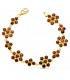 Pulsera Mujer Granate Oro Amarillo 18K