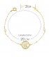 Pulsera Mujer Oro 18K Cruz Caravaca Nácar 20cm