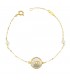 Pulsera Mujer Oro 18K Ojo 20cm