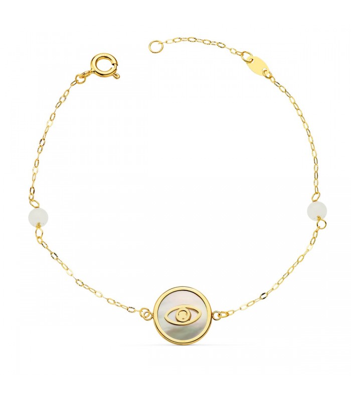 Pulsera Mujer Oro 18K Ojo 20cm