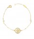 Pulsera Mujer Oro 18K Mano de Fátima Nácar 20cm