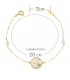 Pulsera Mujer Oro 18K Cruz Nácar 20cm