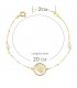 Pulsera Mujer Oro 18K Rosa de los vientos Nácar