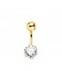 Piercing Nombril Or 18K Boule et Pierre