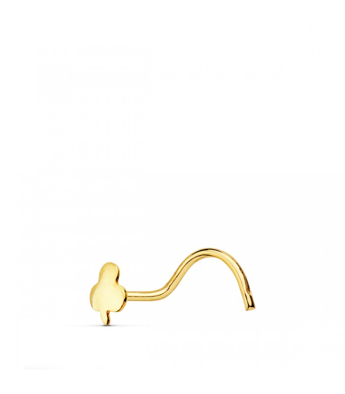 Piercing Nariz Mujer Oro 18K Trébol