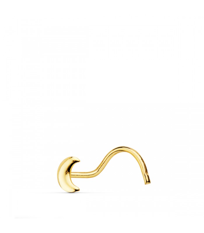 Piercing Nariz Mujer Oro 18K Luna