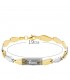 Pulsera Mujer Niamey Oro Bicolor 18K estampacion eslabon cierre mosqueton
