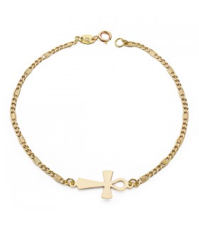 Bracciale in oro 18 Kt Croce egizia