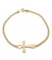 Bracelet pour femme or jaune 18 Carats Croix de vie