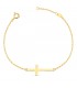 Pulsera de mujer oro 1ª ley 18 kilates pulsera con cadena cruz