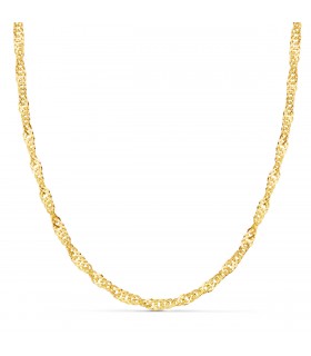 Catena Singapore in oro giallo 18 carati 4mm 50cm