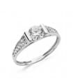 Solitaire blanc Nyza 18 Carats