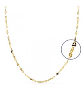 Cadena oro mujer, tipo Flor Martillada 1.5 mm 40 cm - Cadenas Oro 18 kilates joyería ALDA