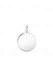 Chapa Redonda Oro Blanco 9K 16 mm Brillo