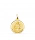 Medalla Virgen del Carmen Bisel Oro 18K 18mm - colgante personalizado grabado