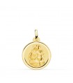 Medalla Virgen del Carmen Bisel Oro 18K 18mm