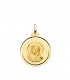 Medalla Virgen María y Espíritu Santo 18K 20mm Bisel paloma| medallas religiosas de moda mujer