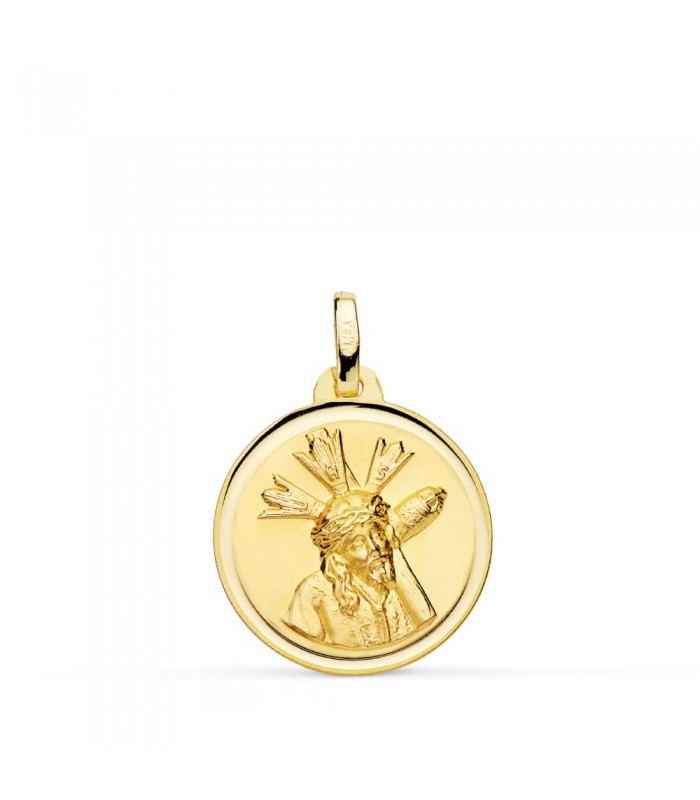 Medalla Jesús del Gran Poder 18K 18mm Bisel