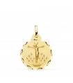 Médaille Christ en croix  Or 18K Facettée 20 mm