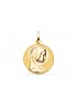Medalla Virgen María Francesa Oro 18k 18mm Brillo - medallas religiosas comunión