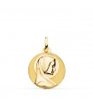 Médaille Vierge Marie au Voile Or 18k 18mm Brillant