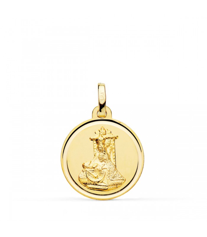Medalla Virgen de las Angustias Oro 18K 20 mm Bisel | medallas religiosas, colgantes de virgen