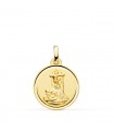 Medalla Virgen de las Angustias Oro 18K 20 mm Bisel